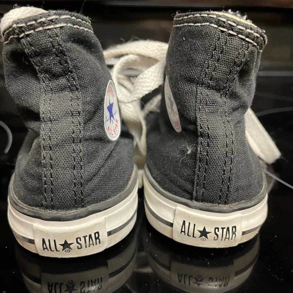 Converse Black All Star hi tops 7